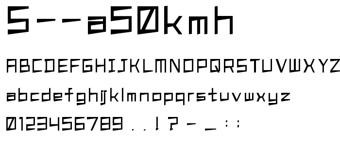 S A50kmh font