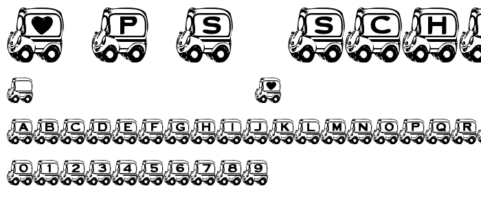 S P s School Bus font