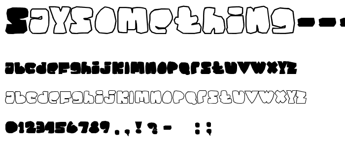 SAYsomething    font