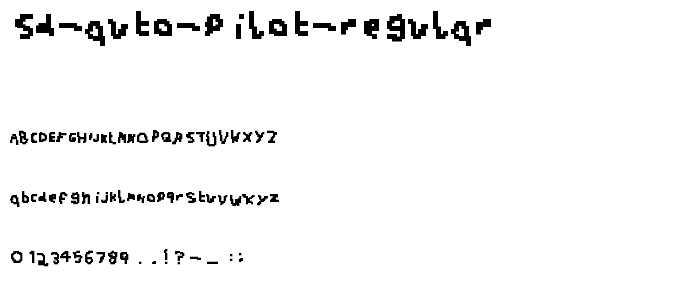 SD Auto Pilot Regular font