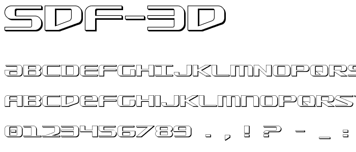 SDF 3D font