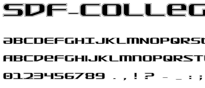 SDF College font