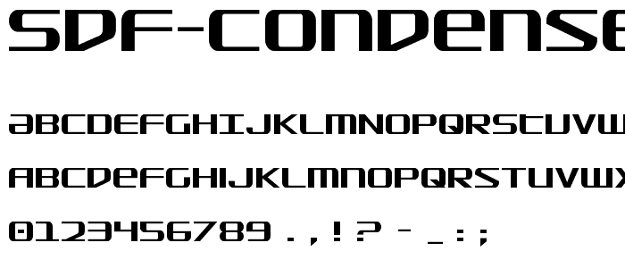 SDF Condensed font