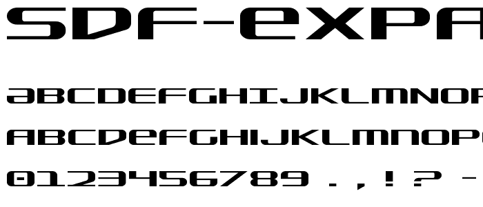 SDF Expanded font