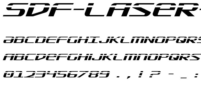 SDF Laser Italic font