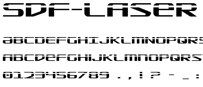 SDF Laser font