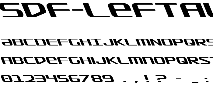 SDF Leftalic font