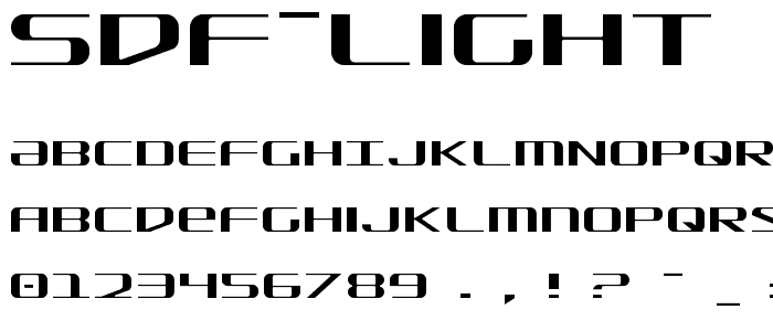 SDF Light font