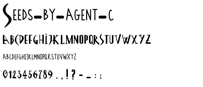 SEEDS by Agent C font