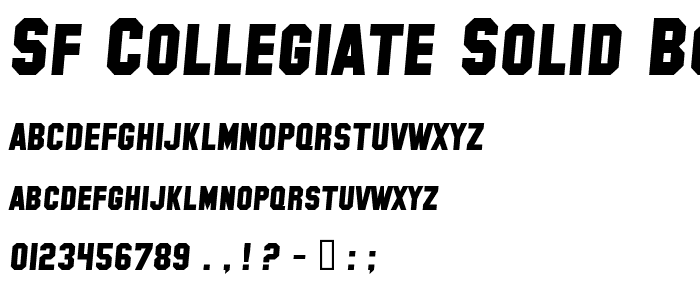 SF Collegiate Solid Bold Italic police