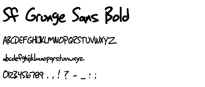 SF Grunge Sans Bold font