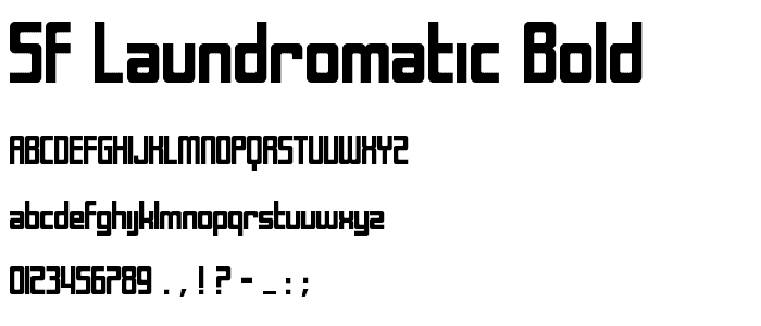 SF Laundromatic Bold font