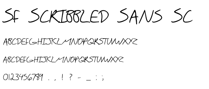 SF Scribbled Sans SC police