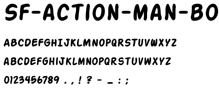 SF Action Man Bold font