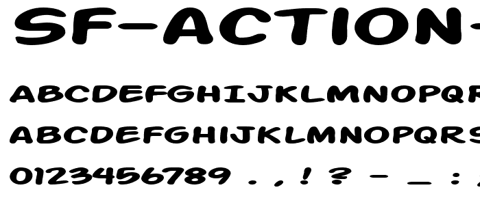 SF Action Man Extended Bold font
