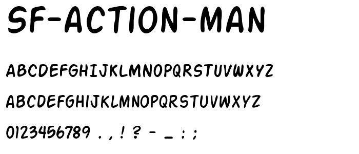 SF Action Man font