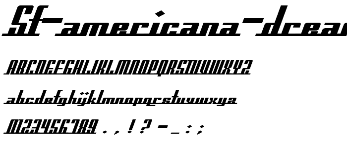 SF Americana Dreams Extended Bold font