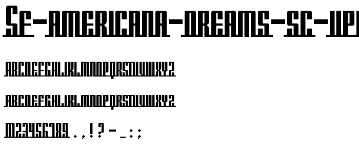 SF Americana Dreams SC Upright Bold font