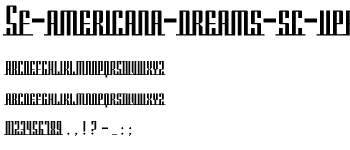 SF Americana Dreams SC Upright font