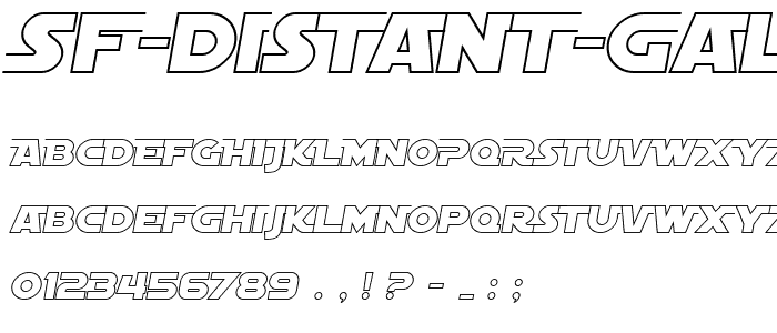 SF Distant Galaxy AltOutline Italic font