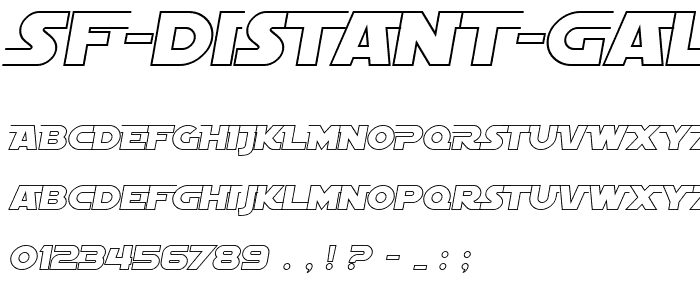 SF Distant Galaxy AltOutline Italic police