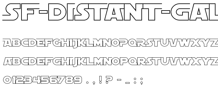 SF Distant Galaxy AltOutline font