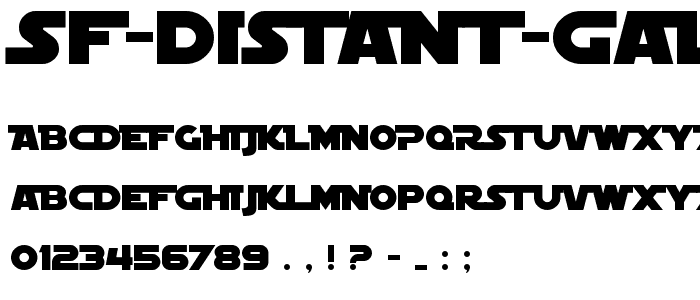 SF Distant Galaxy Alternate font
