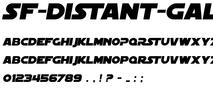 SF Distant Galaxy Italic font