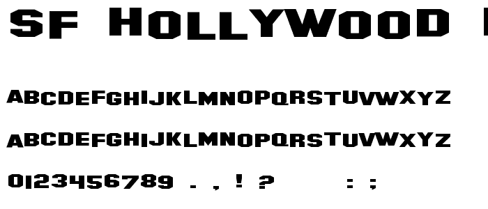 SF Hollywood Hills Extended font