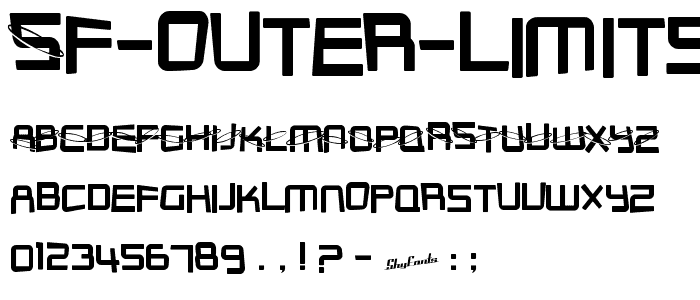 SF Outer Limits DistUpright font