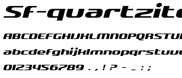 SF Quartzite Extended Oblique font