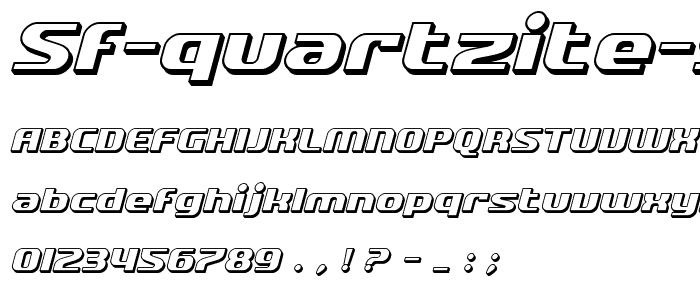 SF Quartzite Shaded Oblique font