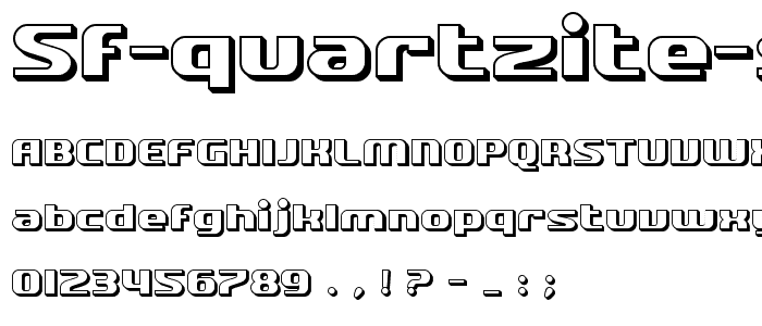 SF Quartzite Shaded font