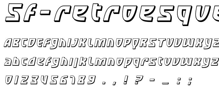 SF Retroesque Shaded Oblique font