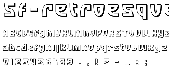 SF Retroesque Shaded font