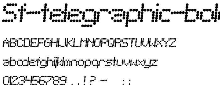 SF Telegraphic Bold Italic font