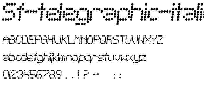 SF Telegraphic Italic font