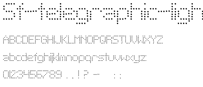 SF Telegraphic Light font