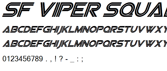 SF Viper Squadron Italic font