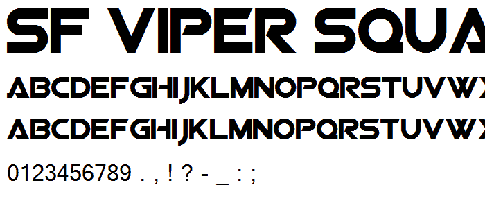 SF Viper Squadron Solid font