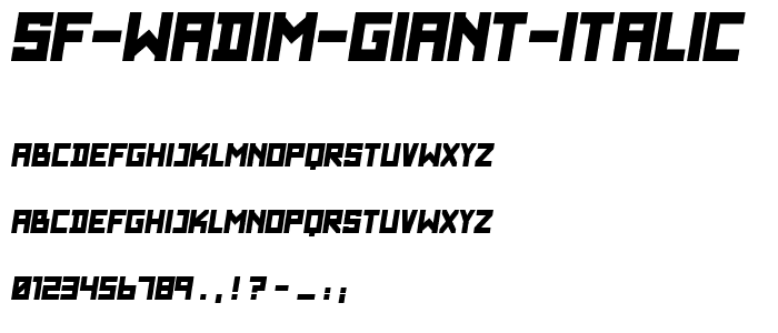 SF WADIM GIANT ITALIC font
