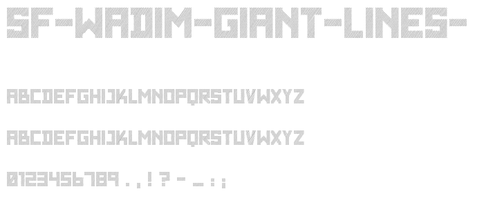 SF WADIM GIANT LINES  font