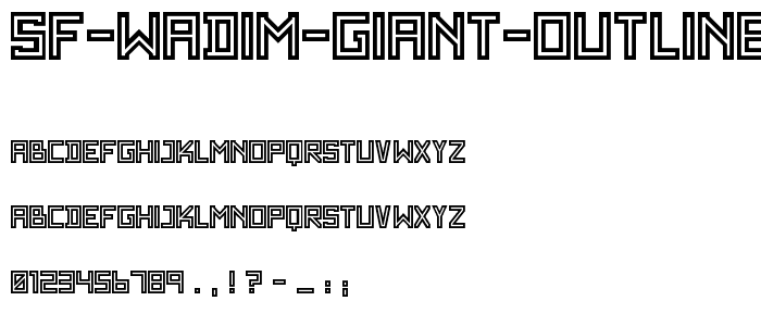 SF WADIM GIANT OUTLINE font
