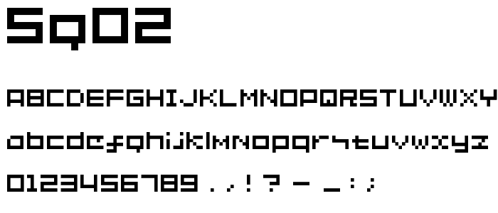 SG02 font