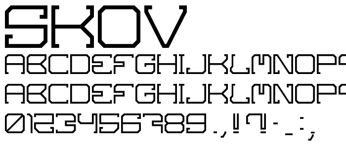 SKOV font