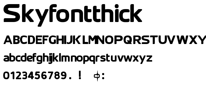 SKYfontThick font