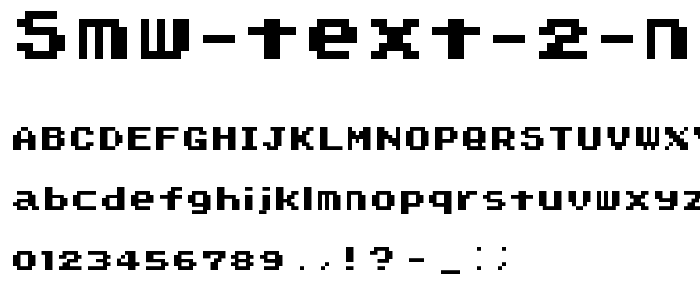 SMW Text 2 NC font