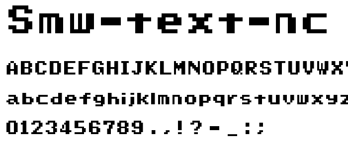 SMW Text NC font