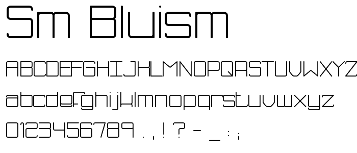 SM_bluisM font