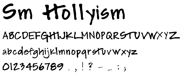 SM_hollyisM font